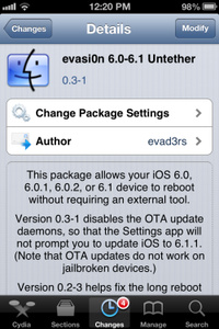 Evasi0n iOS 6.1 jailbreak update schakelt OTA uit, nu al 7 miljoen apparaten gejailbreakt