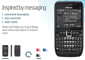 Nokia E63 myyntiin mustana
